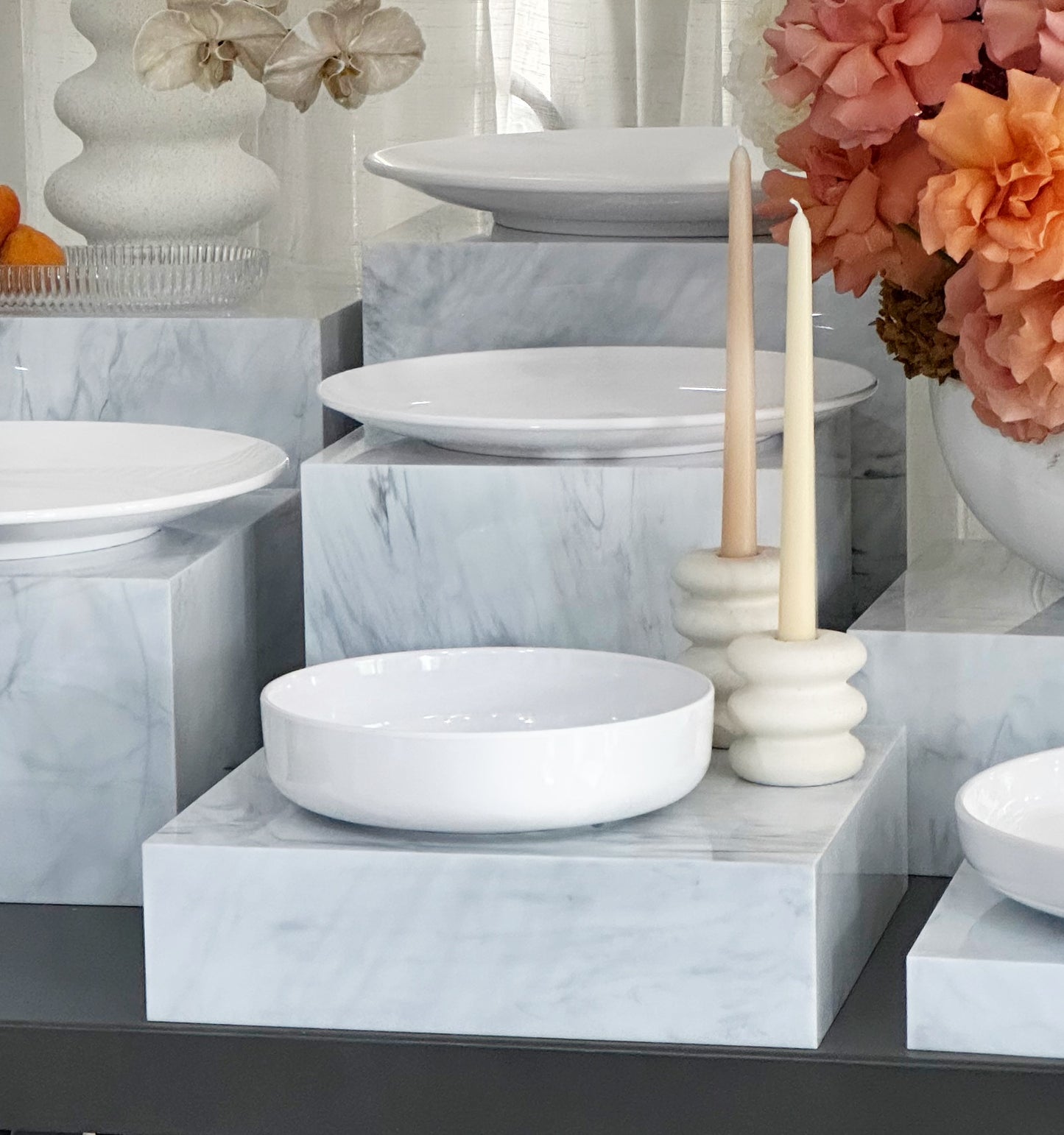 Elegant High-Lip Platter for Dining and Serving | 25.3cm Medium coupe bowl set
